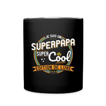 Ich bin ein super cooler Super Dad - Vatertag - Tasse einfarbig - Schwarz - Vorne