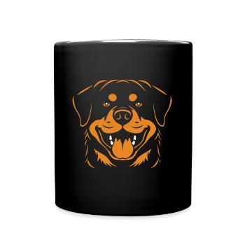 Rottweiler - Tasse einfarbig - Schwarz - Vorne