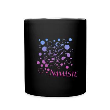 Namaste - Tasse einfarbig - Schwarz - Vorne