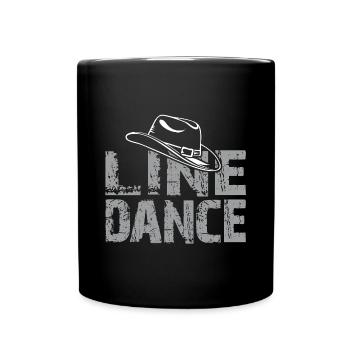 Line Dance Time Line Dancing Dancing - Full Colour Mug - black - Front