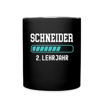 Schneider Ausbildung 2 Lehrjahr 2. Ausbildungsjahr - Tasse einfarbig - Schwarz - Vorne