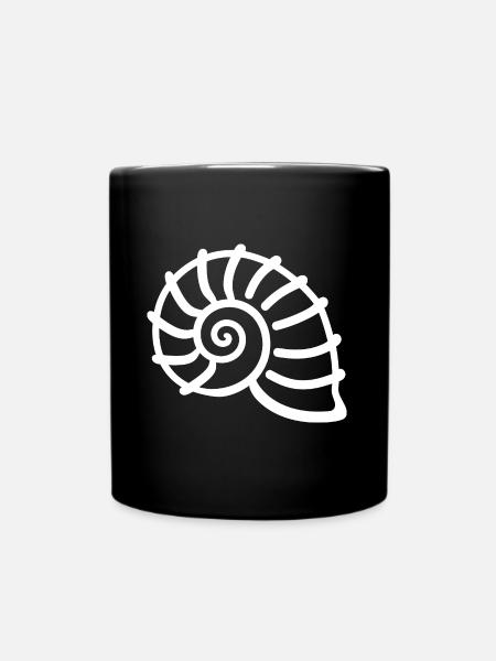 Muschel - Tasse einfarbig - Schwarz