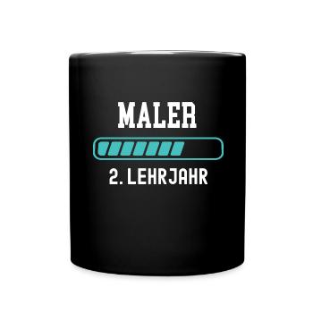 Maler Ausbildung 2 Lehrjahr 2. Ausbildungsjahr - Tasse einfarbig - Schwarz - Vorne
