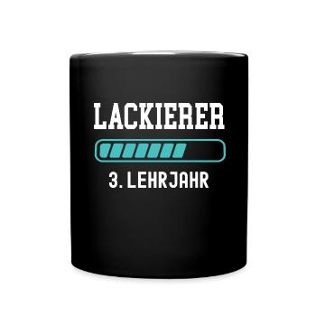 Lackierer Ausbildung 3 Lehrjahr 3. Ausbildungsjahr - Tasse einfarbig - Schwarz - Vorne