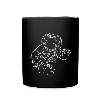 Astronaut - Tasse einfarbig - Schwarz - Vorne
