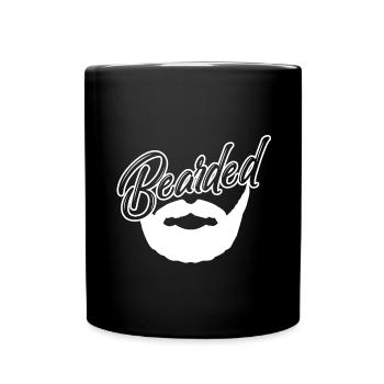 Bearded Bearded Masculine Male Hairy - Full Colour Mug - black - Front