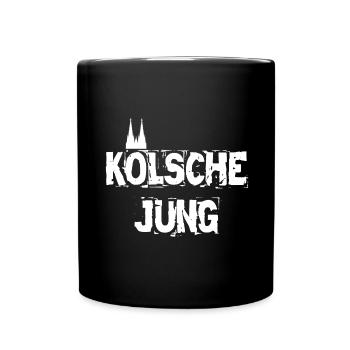 Kölsche Jung Kölner Dom Rheinland Kölle - Tasse einfarbig - Schwarz - Vorne
