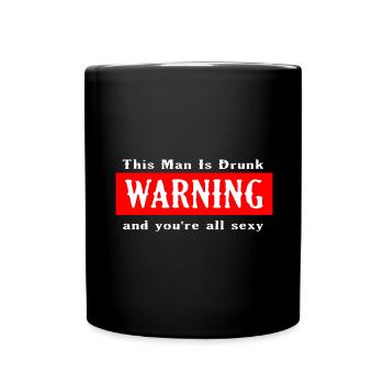 Achtung, sexy - Tasse einfarbig - Schwarz - Vorne
