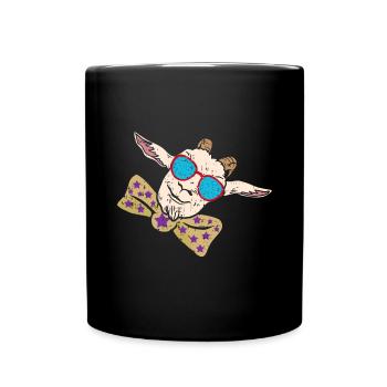 Chèvre cool avec noeud papillon | parti chèvre - Mug uni - noir - Devant