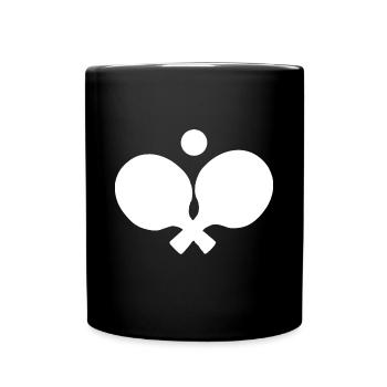 Tennis de table tennis de table raquette balle de tennis de table - Mug uni - noir - Devant