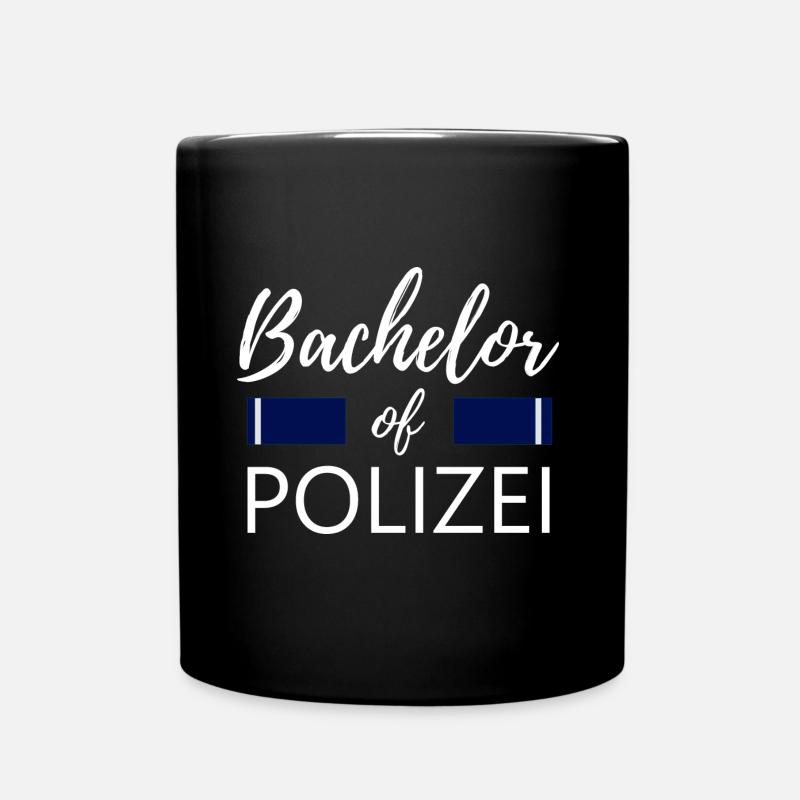 Geschenk Polizei Student - Tasse einfarbig - Schwarz