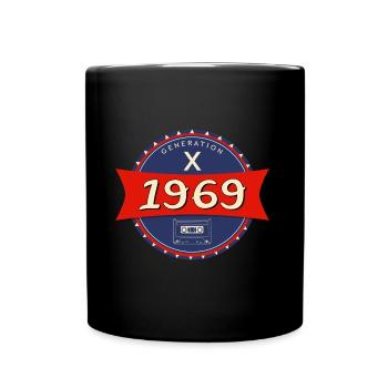 1969 geboren - Generation X - Tasse einfarbig - Schwarz - Vorne