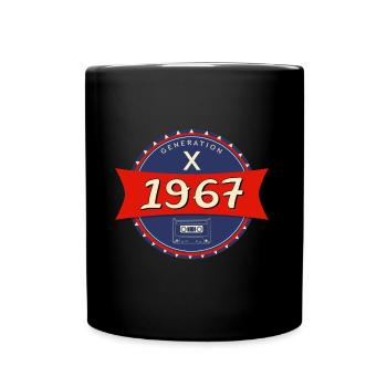 1967 geboren - Generation X - Tasse einfarbig - Schwarz - Vorne