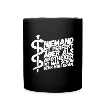 Apotheker Apotheke Pharmazeut - Tasse einfarbig - Schwarz - Vorne