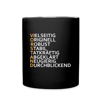 Vorstand Chef - Tasse einfarbig - Schwarz - Vorne