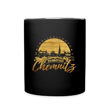 Chemnitz - Tasse einfarbig - Schwarz - Vorne