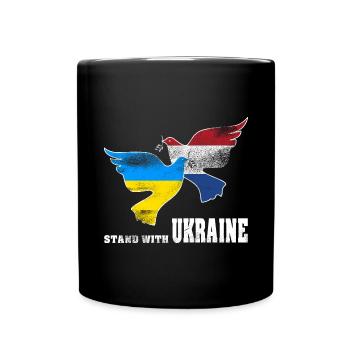 Ukraine - Tasse einfarbig - Schwarz - Vorne