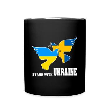 Ukraine - Tasse einfarbig - Schwarz - Vorne