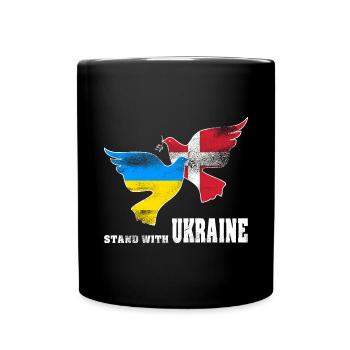 Ukraine - Tasse einfarbig - Schwarz - Vorne