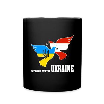 Ukraine - Tasse einfarbig - Schwarz - Vorne