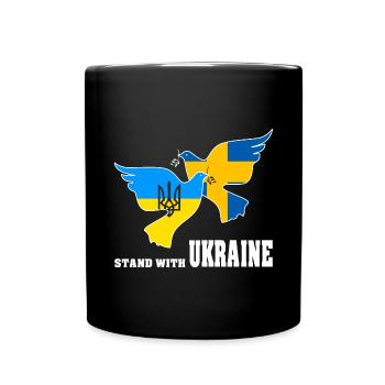 Ukraine - Tasse einfarbig - Schwarz - Vorne