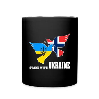Ukraine - Tasse einfarbig - Schwarz - Vorne