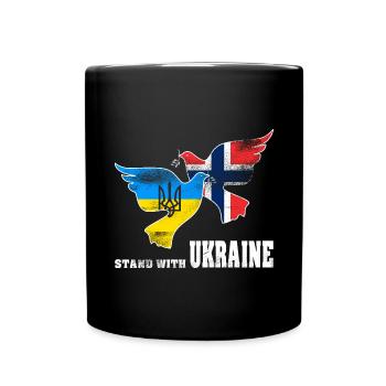 Ukraine - Tasse einfarbig - Schwarz - Vorne
