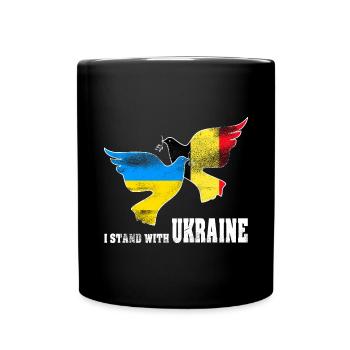 Ukraine - Tasse einfarbig - Schwarz - Vorne