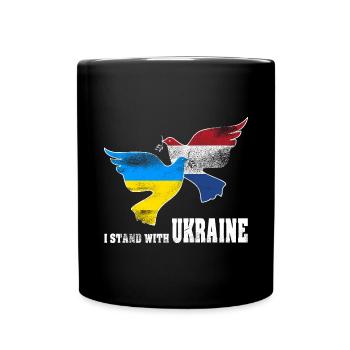 Ukraine - Tasse einfarbig - Schwarz - Vorne