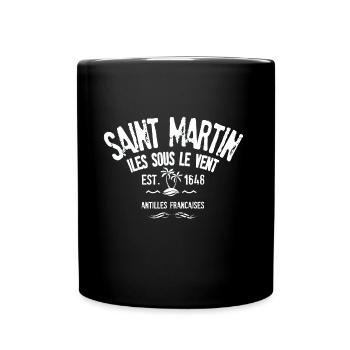 Saint Martin Iles sous le vent - Mug uni - noir - Devant