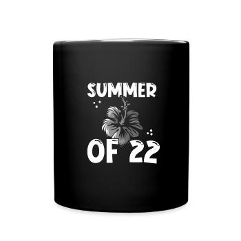 Hibiscus Flower Summer of 2022 Summertime - Full Colour Mug - black - Front