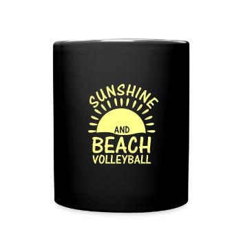 Joueur de volleyball Cadeau Soleil et Plage - Mug uni - noir - Devant