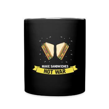 Sandwich Macher Grillen Papa BBQ Sandwich - Tasse einfarbig - Schwarz - Vorne