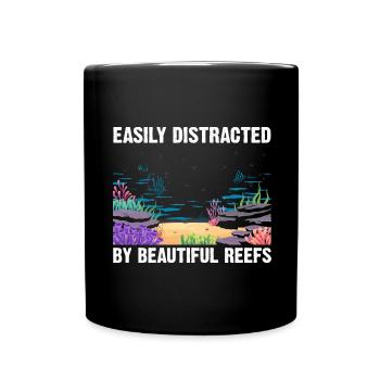 Récifs Océan Mer Biologiste Marin Plongeur Plongeurs - Mug uni - noir - Devant