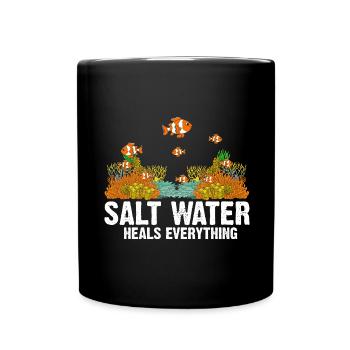 Plongeurs en eau salée Plongée Biologiste marin Sea Ozea - Mug uni - noir - Devant