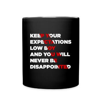 Gaming Experiences - Expectations Boy Bright - Tasse einfarbig - Schwarz - Vorne