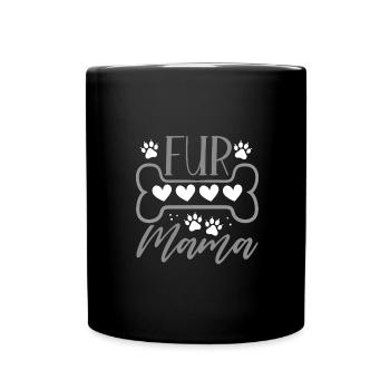 Tierliebhaber Geschenkidee Pelz Mama Hund Liebhaber Katze - Tasse einfarbig - Schwarz - Vorne