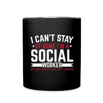 Ich bin eine Sozialarbeiterin Job Beruf Sozialhilf - Tasse einfarbig - Schwarz - Vorne