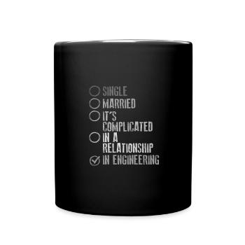 Engineer Gift It's Complicated In Engineering - Full Colour Mug - black - Front