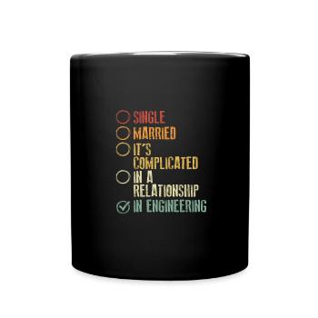 Engineer Gift It's Complicated In Engineering Gift - Full Colour Mug - black - Front