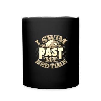 Nageur nager devant mes cadeaux d’équipe de natation au coucher - Mug uni - noir - Devant