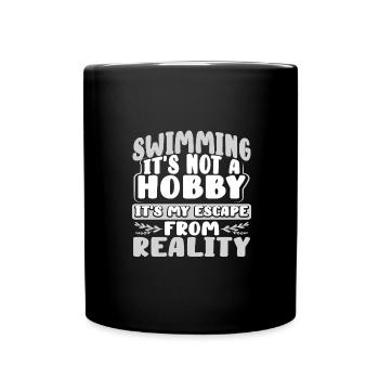 Cadeaux de nageur Natation Pas Hobby Escape de - Mug uni - noir - Devant