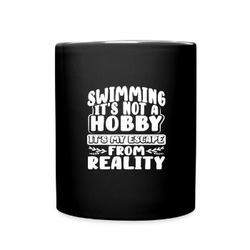 Cadeaux de nageur Natation Pas Hobby Escape de - Mug uni - noir - Devant