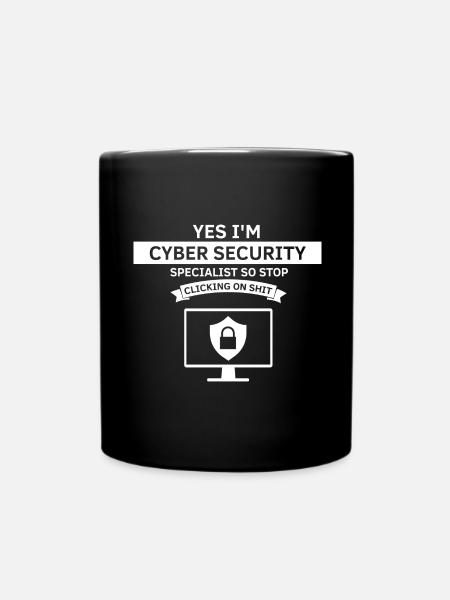 Cybersecurity Design für Hacker und Cyber Security - Tasse einfarbig - Schwarz