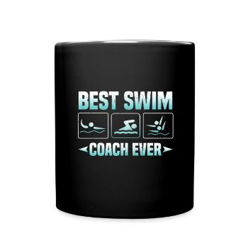 Bester Schwimmtrainer aller Zeiten Geschenk für Schwimmtrainer - Tasse einfarbig - Schwarz - Vorne