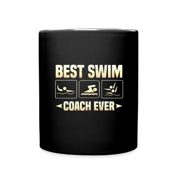 Beste Schwimmtrainer aller Zeiten Geschenke für Schwimmtrainer Geschenk - Tasse einfarbig - Schwarz - Vorne