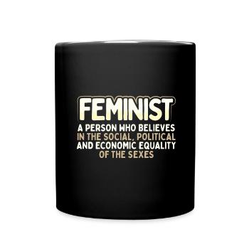 Don féministe Social Politique Egalité Économique - Mug uni - noir - Devant