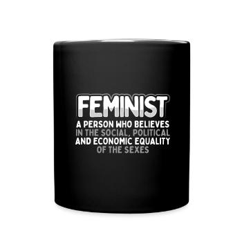 Dons féministes Égalité sociale politique et économique - Mug uni - noir - Devant