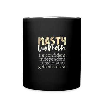 Le féminisme offre une femme méchante confiante obtenir de la merde - Mug uni - noir - Devant