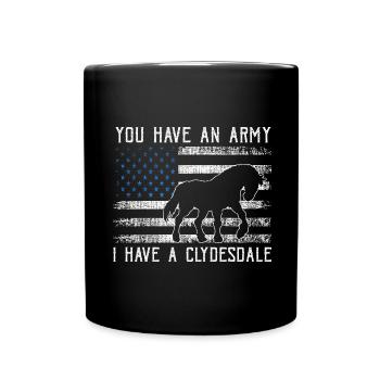 Conception Clydesdale pour clydesdale Riders - Mug uni - noir - Devant